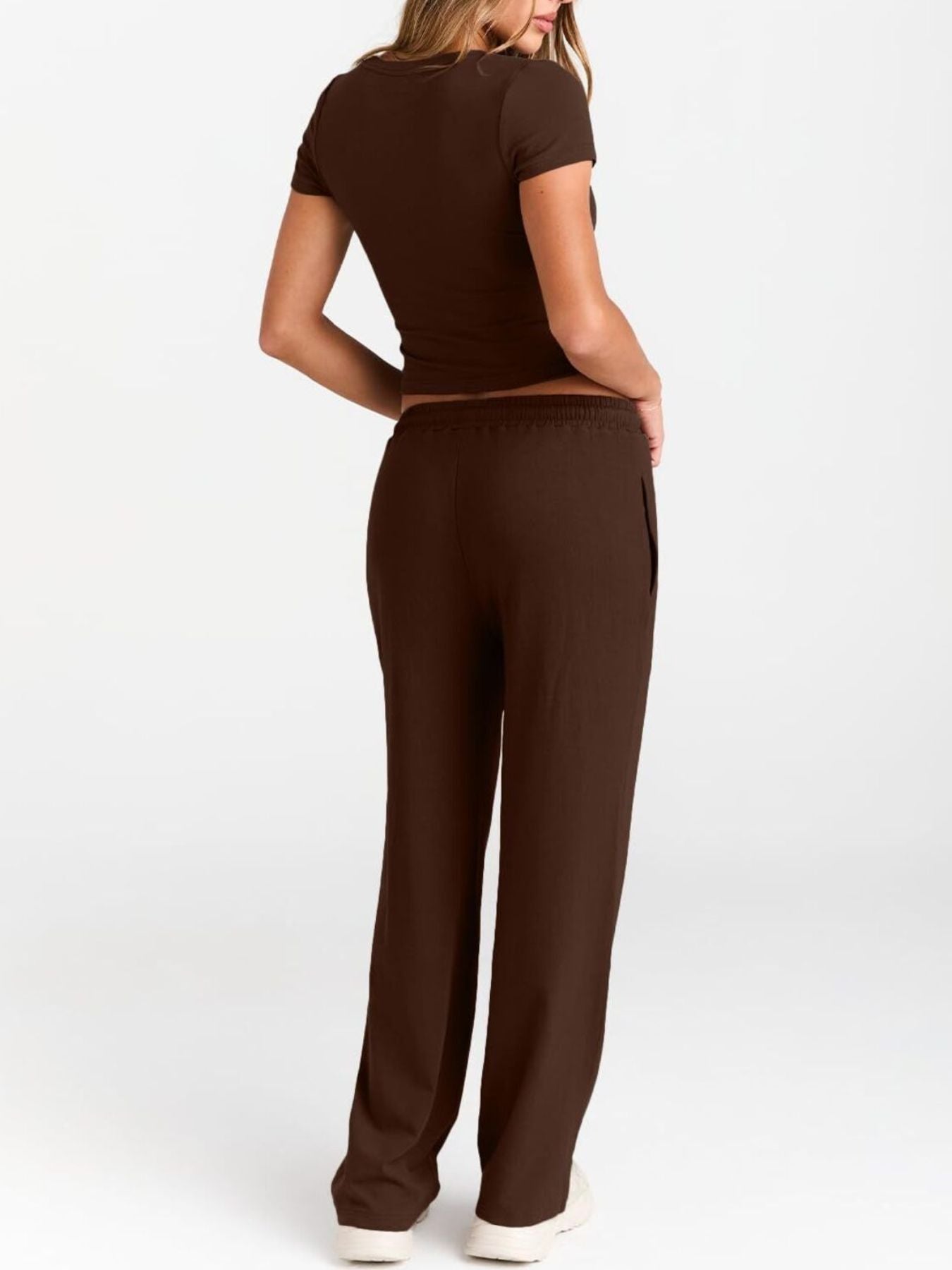 Round Neck Tee and Pants Set