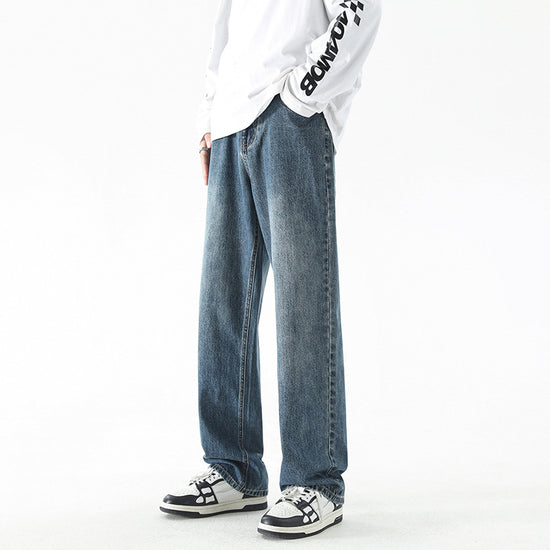 Loose Fit Wide Leg Jeans for Men