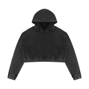 Women’s Mineral Washed Crop Hoodie
