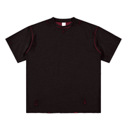 Hand-frayed Reversible T-shirt