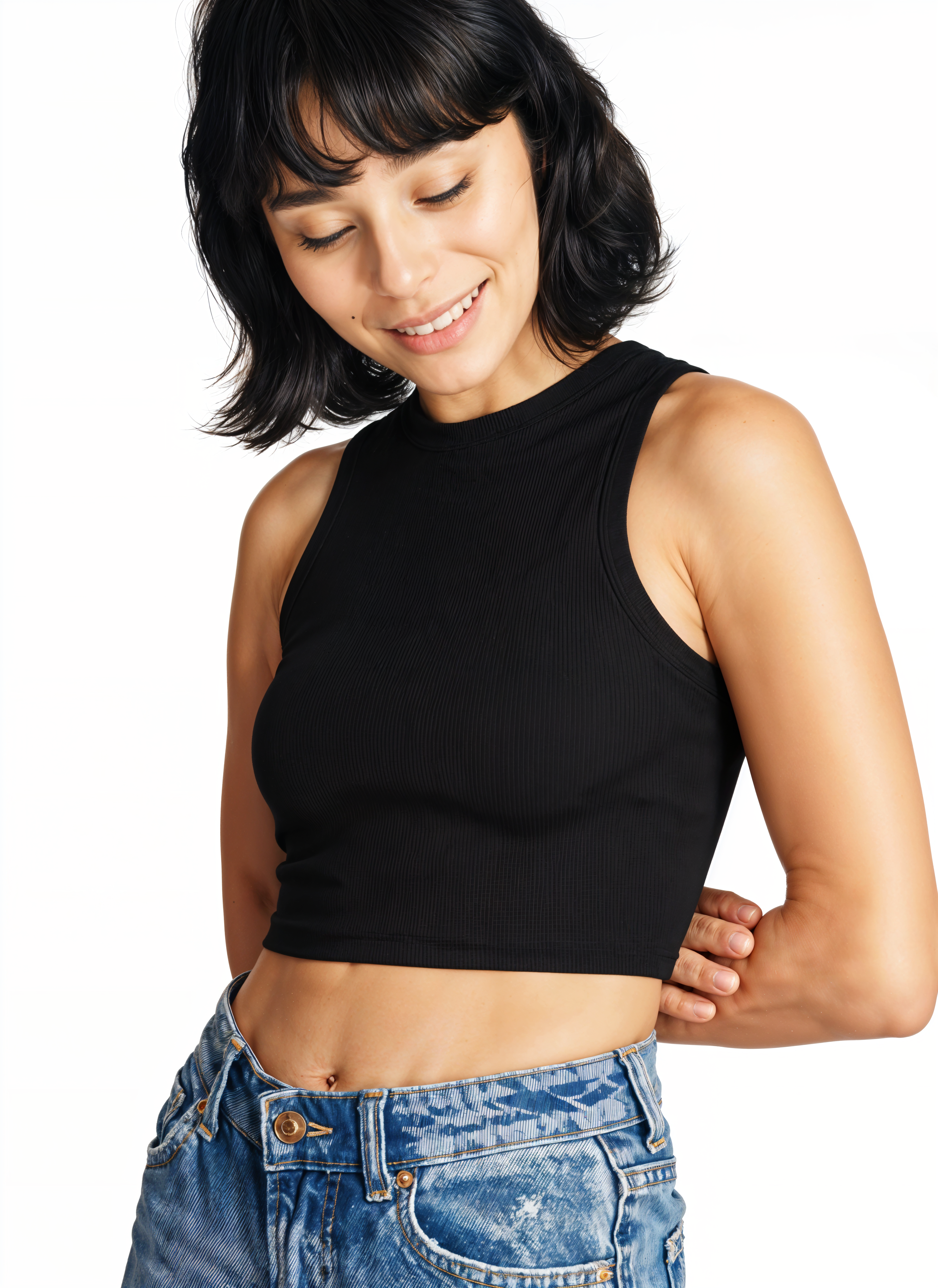 Women's Tight Crewneck Crop Tank Top