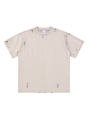Hand-frayed Reversible T-shirt