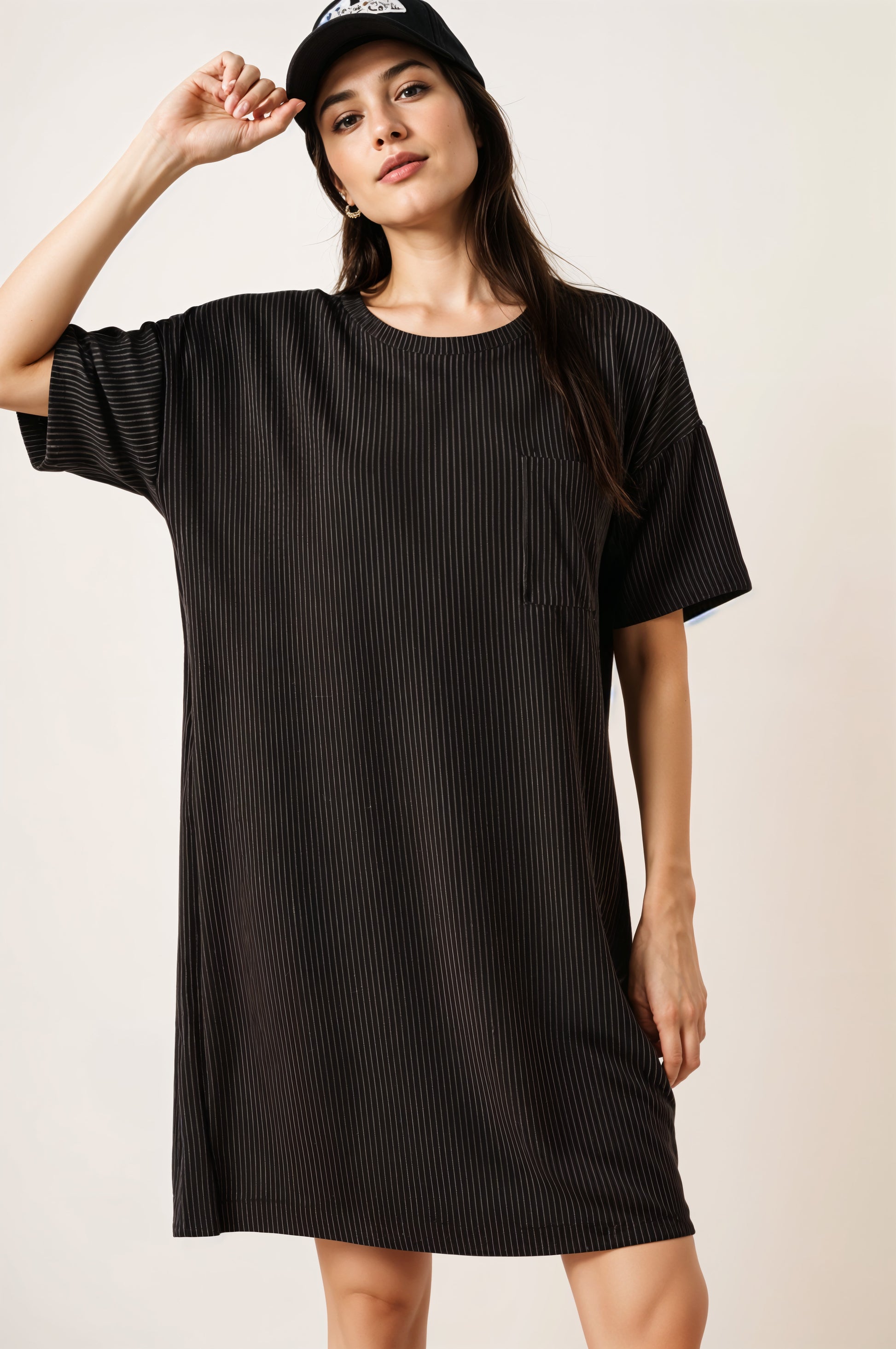 Mittoshop Urban Rib Knit Short Sleeve Tee Dress
