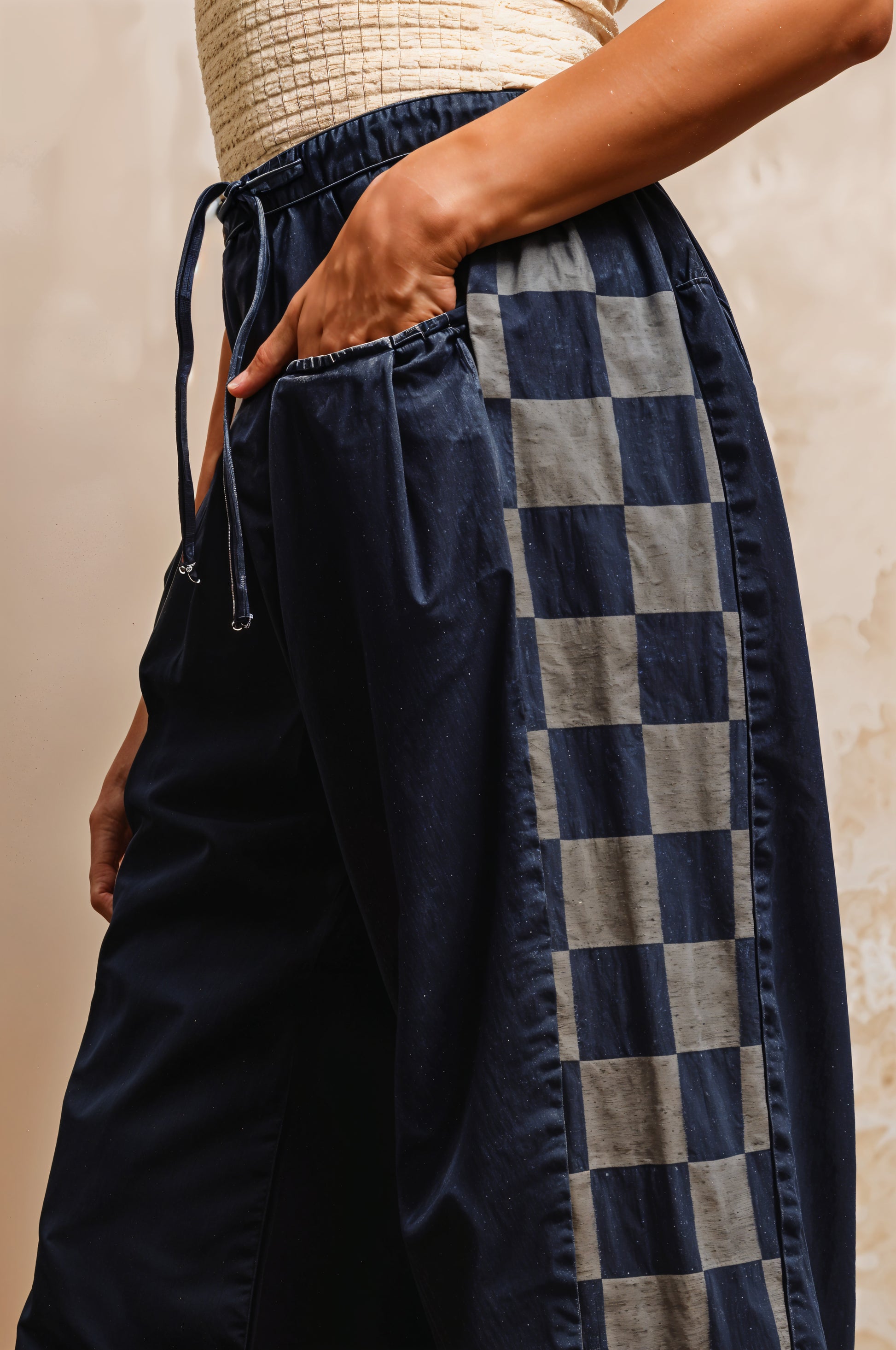 BiBi Washed Denim Mix And Match Long Pants