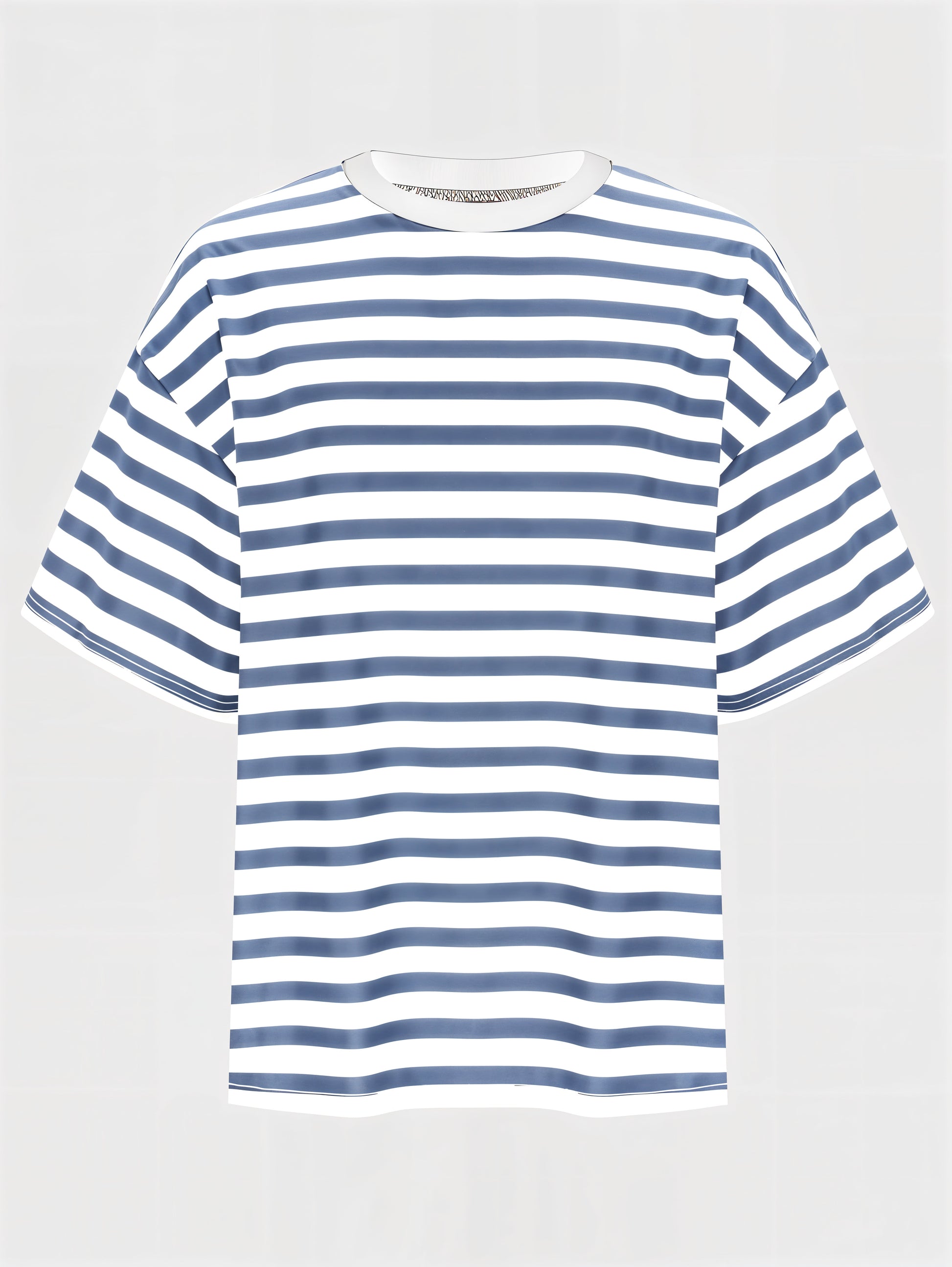 Striped Round Neck Half Sleeve T-Shirt