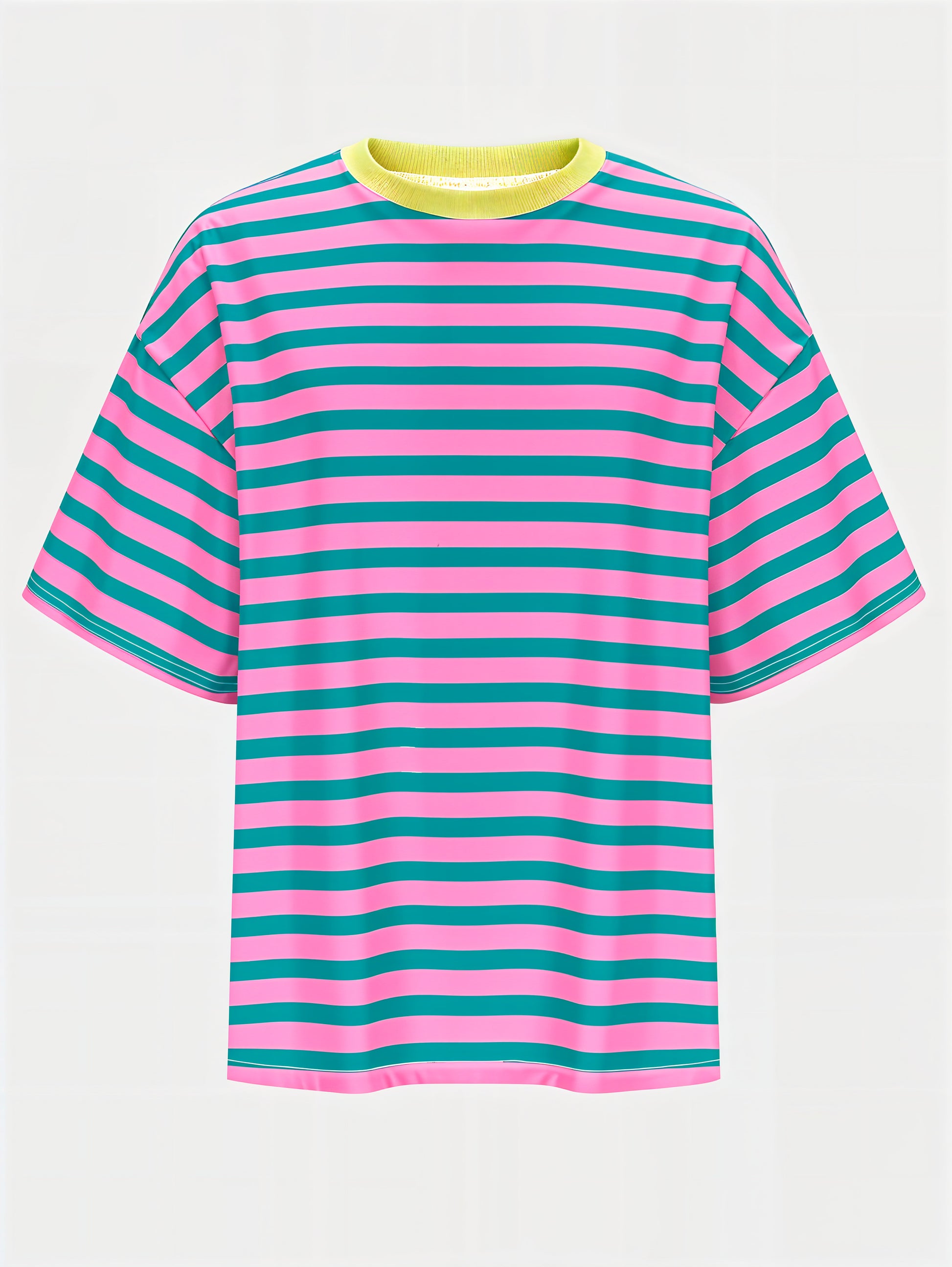 Striped Round Neck Half Sleeve T-Shirt