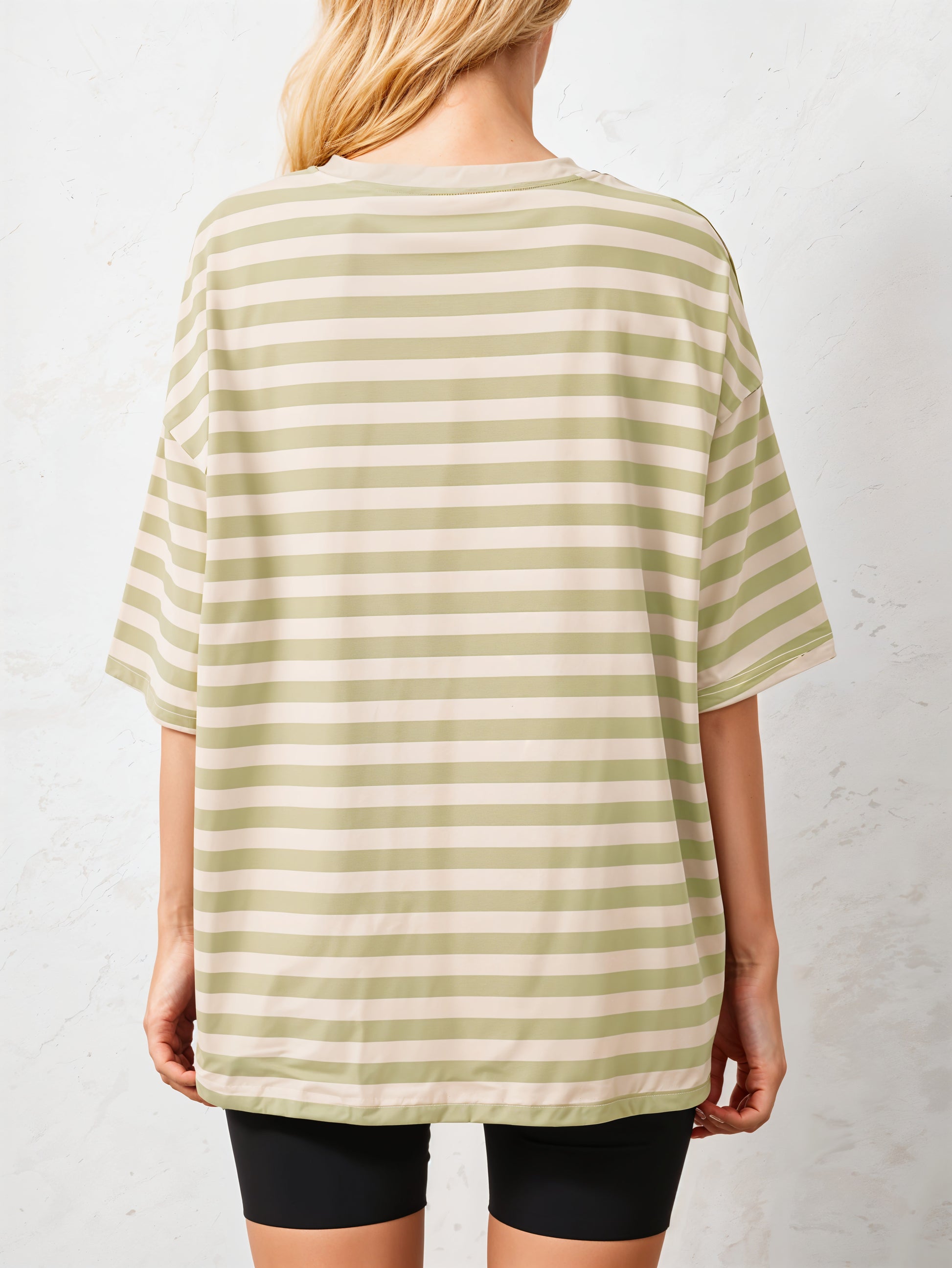 Striped Round Neck Half Sleeve T-Shirt